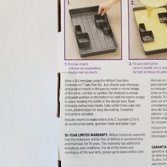 Cake Pan Set Numbers, Letters & Simbols - Picture 6 of 13